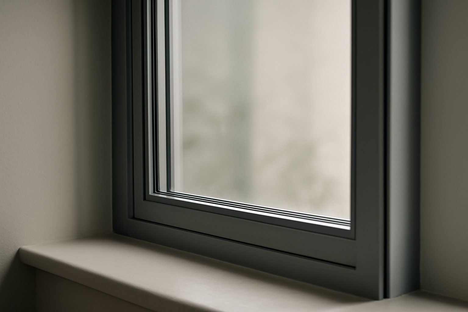 Fenêtre fixe PVC sans ouverture, vitrage isolant pour vue panoramique, performance énergétique et confort acoustique
