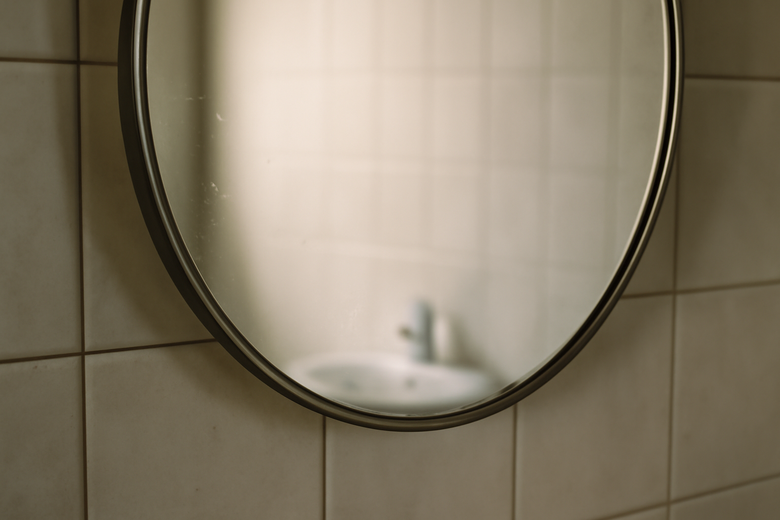 Miroir rond pour salle de bain, cadre fin et élégant, éclairage intégré pour maquillage