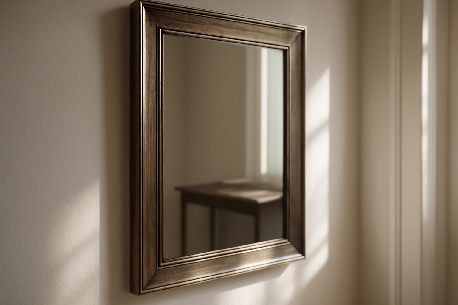 Miroir rond pour entrée, style scandinave, miroir mural déco qui apporte lumière et style au petit hall