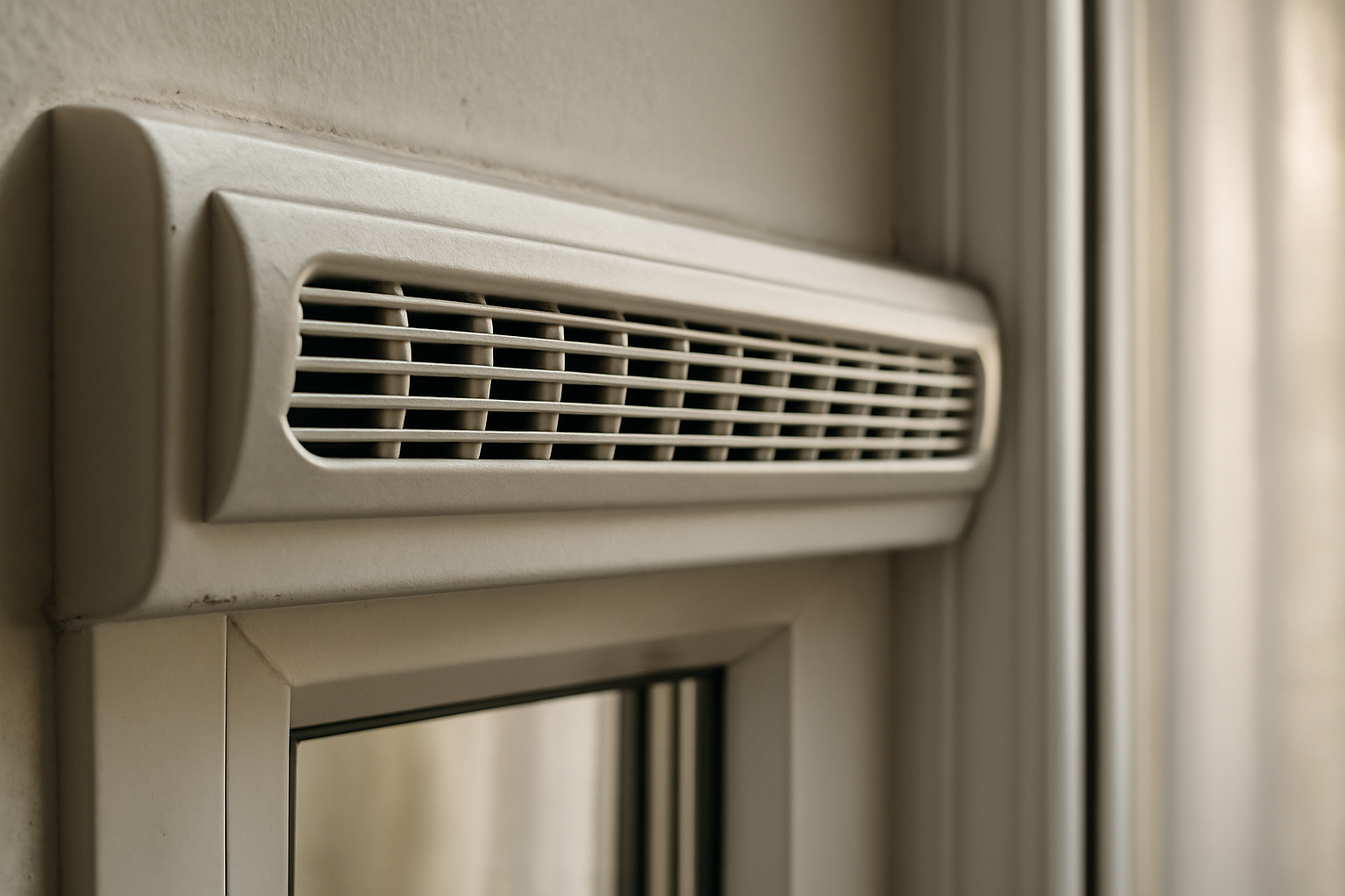 Aérateur sur fenêtre discret pour ventilation contrôlée et réduction de l'humidité