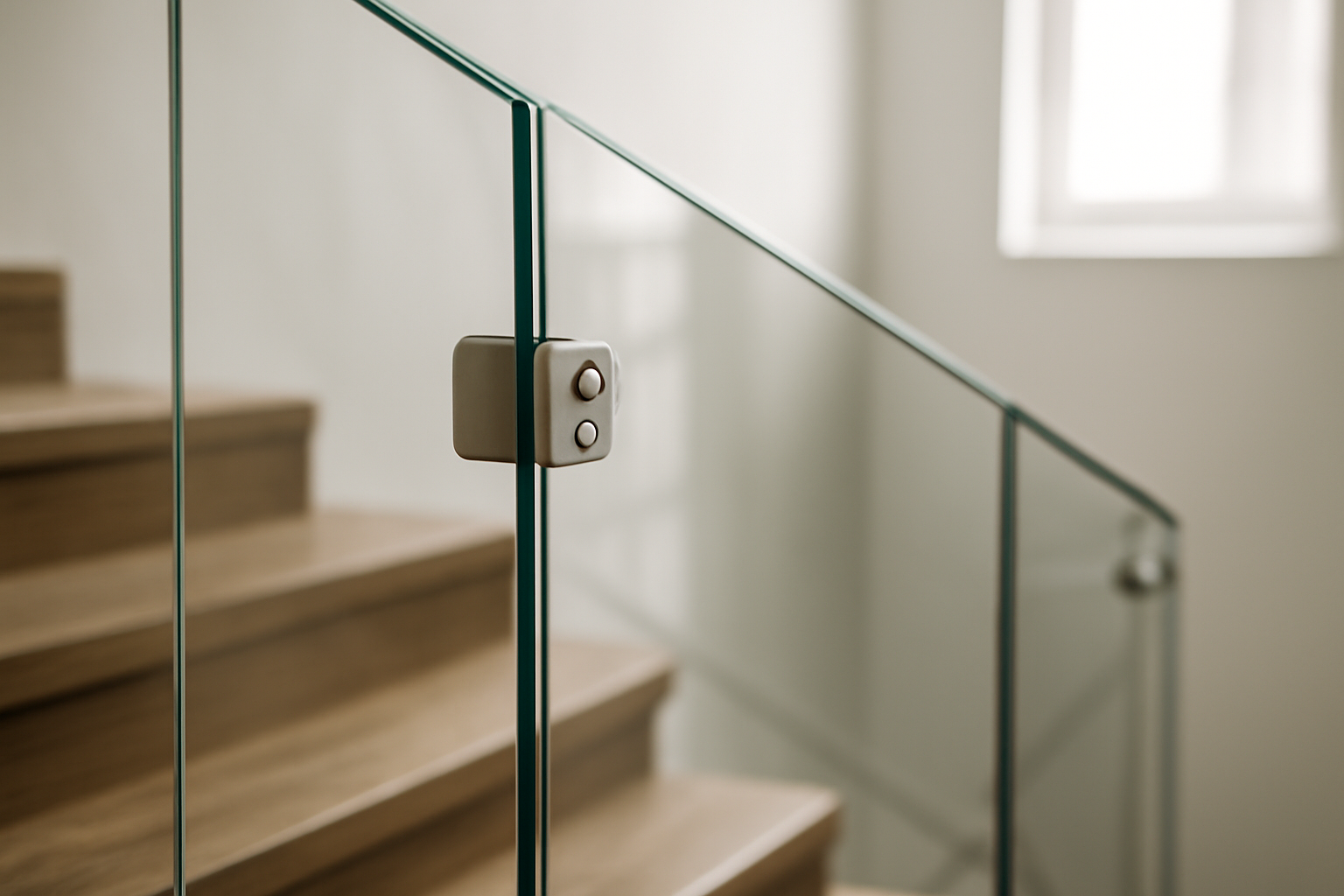 Balustrade garde-corps en verre pour escalier intérieur, solution transparente et sécurisée au style moderne