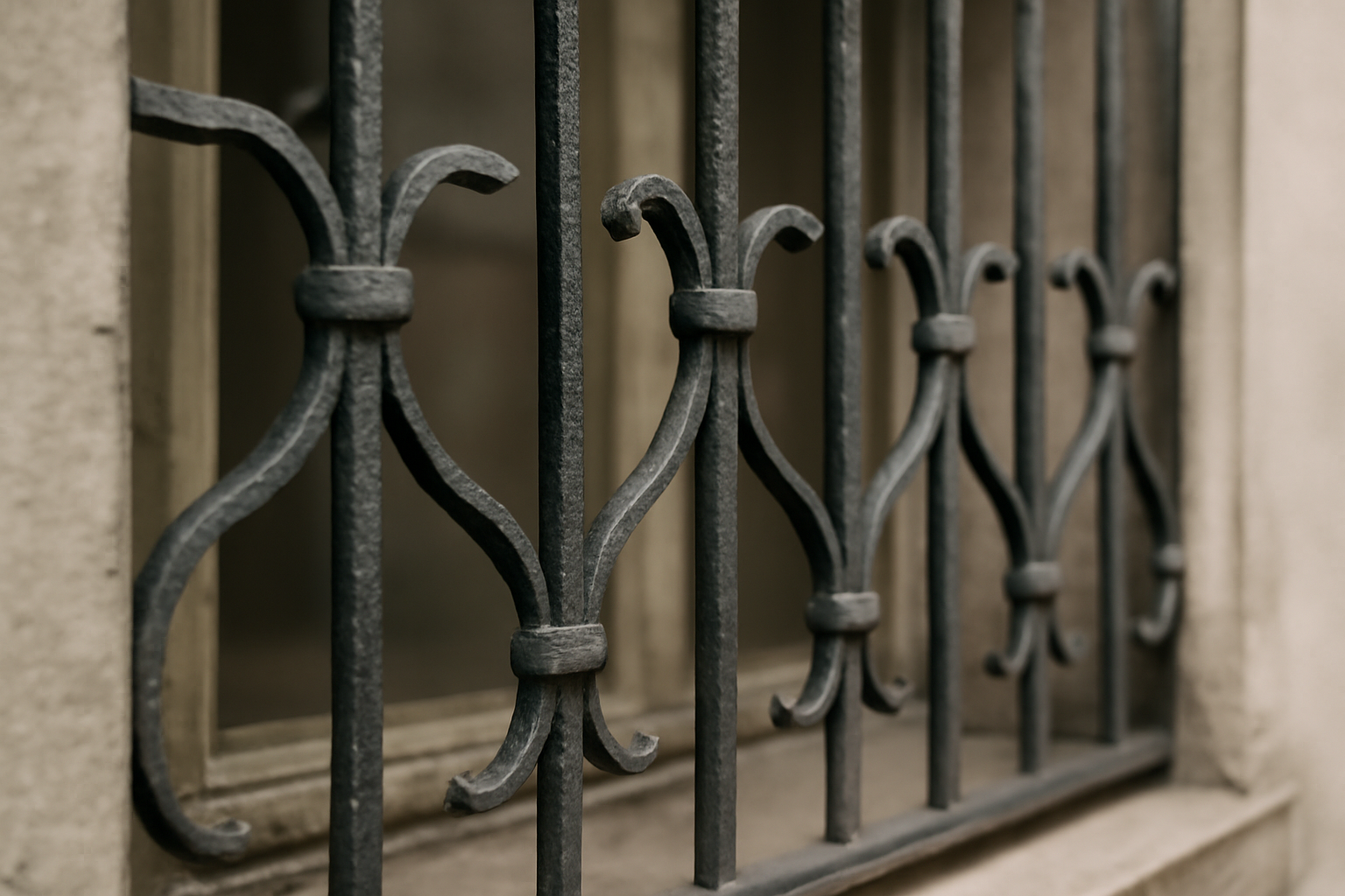 Modèle de grille de fenêtre anti-intrusion, protection extérieure et sécurité domestique