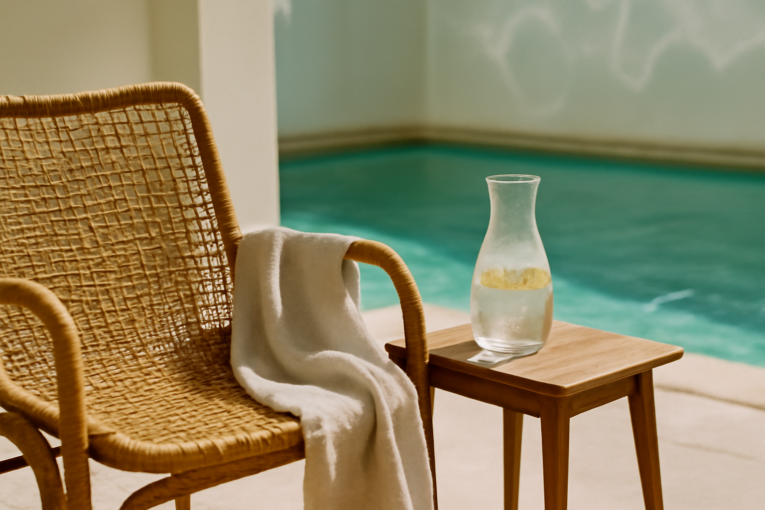Véranda lumineuse ouverte sur piscine chauffée et jardin paysager, espace détente et vie extérieure